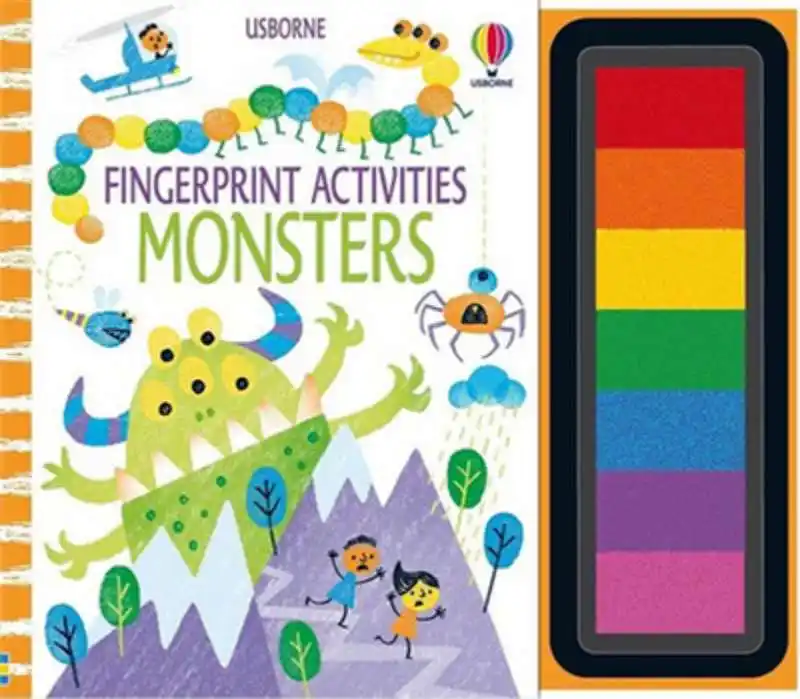 

Children Fingerprinting Books with Rubber Stamps Ink Pad kids Activities Doodling Book Animal Garden Kindergarten DIY Craft Toy