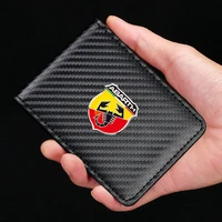 car driving bank credit card id card holder storage book for abarth 500c 500s 595 pista 695 124 spider punto evo car accessories