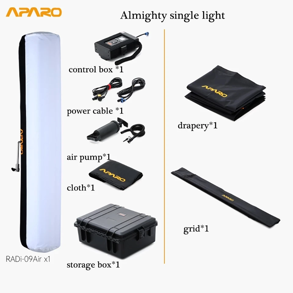 Falcon Eyes APARO Radi-09Air 150W Bi-color светодиодный гибкая фотография надувные лампы 9 эффекты