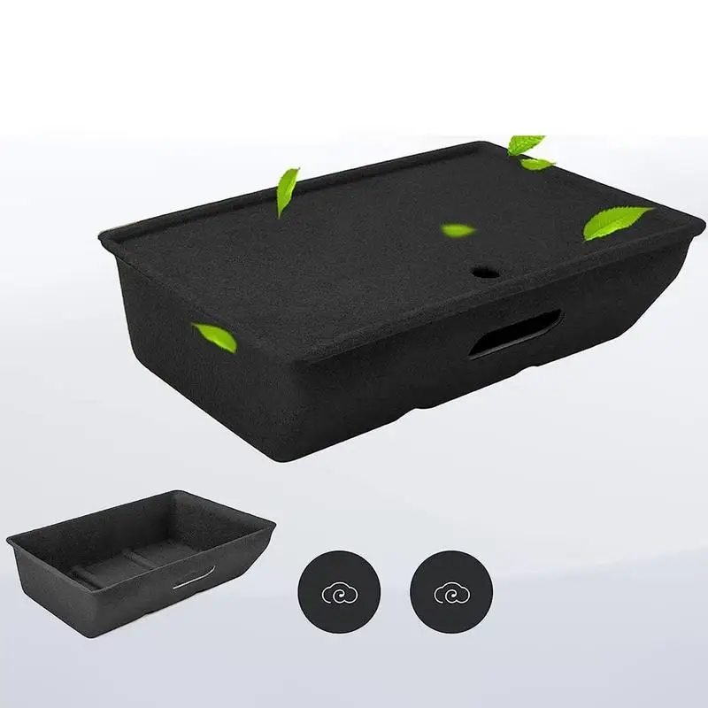 

Under Seat Storage Box Drawer Backseat Box High Capacity Organizer Case Box Felt Cloth Drawer Holder Rear Seat Organizer