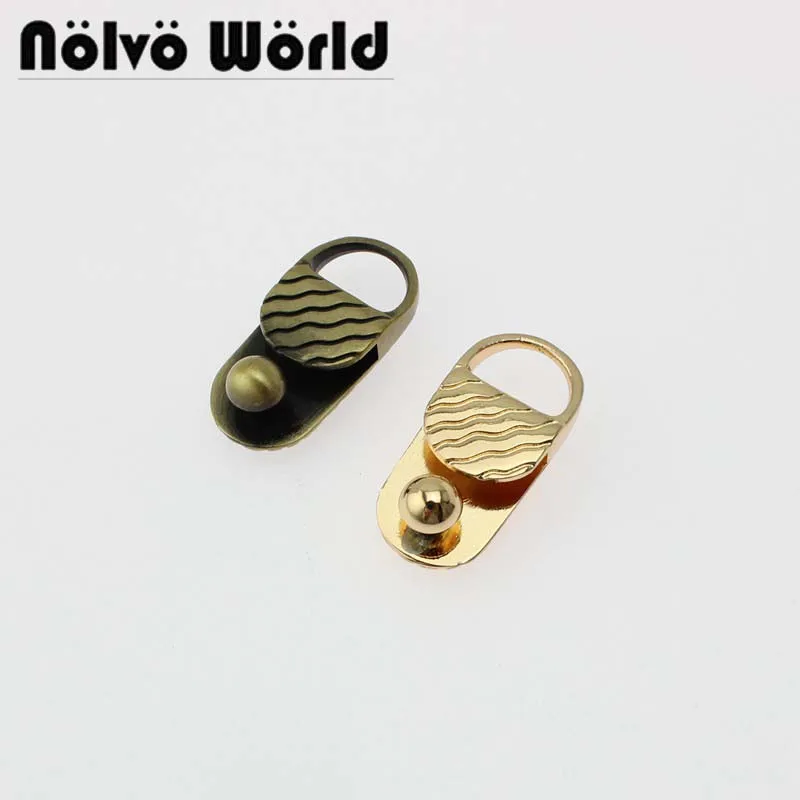 

10pcs metal fitting hardware handbag/bag's tassel cap clasp square buckle screw connector bag hanger