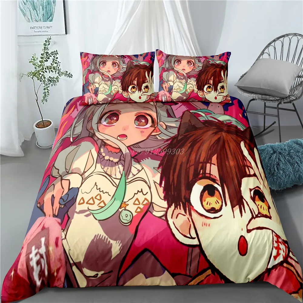 

Anime Toilet bound Hanako kun 3D Print Comforter Bedding Set Kids Duvet Cover Set Cartoon Bed Linen Bedroom Home Textile Luxury