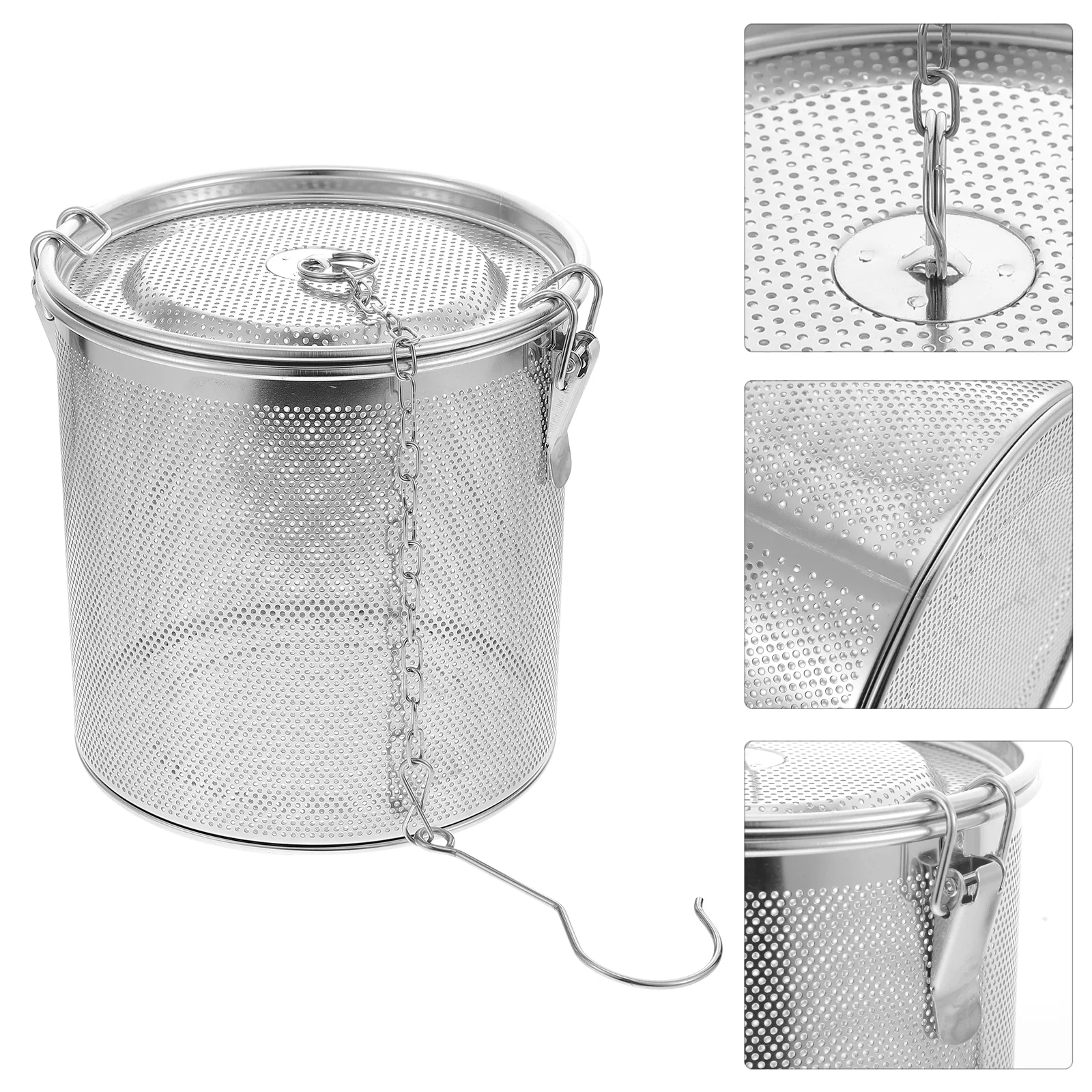 

Tea Strainer Infuser Filter Loose Basket Leaf Seasoning Mesh Steeper Stainless Steel Baskets Metal Seasonings Soup Coffee