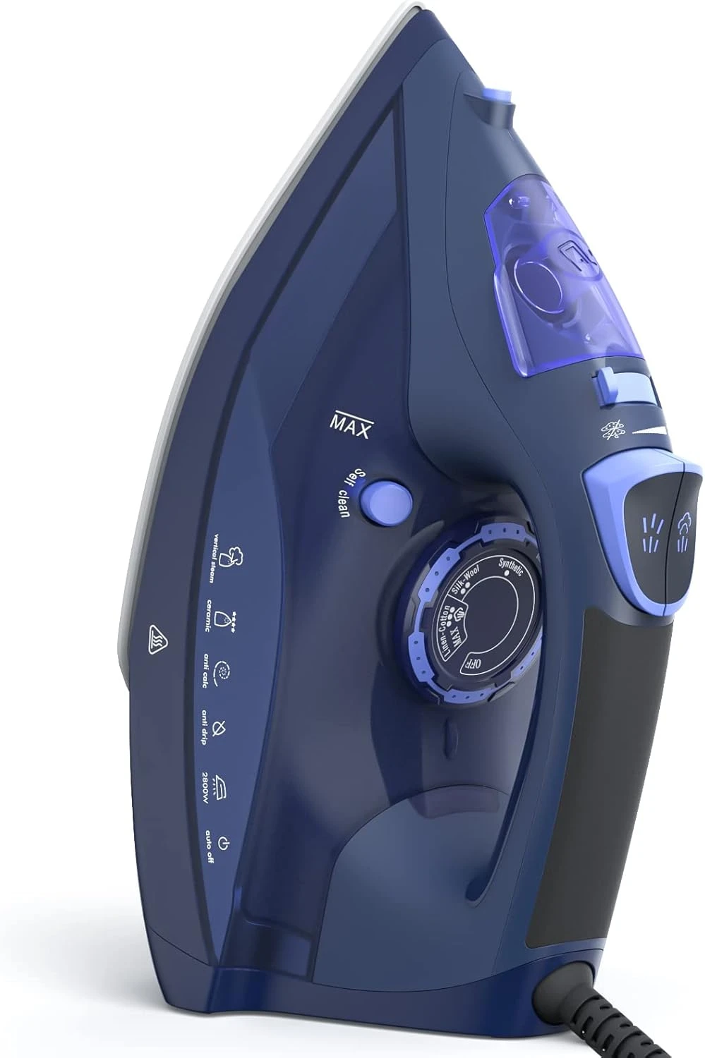 Plancha Vapor 2600 Вт Suela Cerámica Tanque 350 мл кабель 1 9 м AUTO-Limpieza Apagado Automático azul