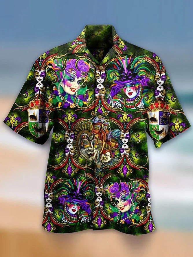 

Mens Hawaiian Shirt Navy Yacht Oil Painting Short Sleeve Cuban Tops Plus Size Summer Vacation Beach Shirt New