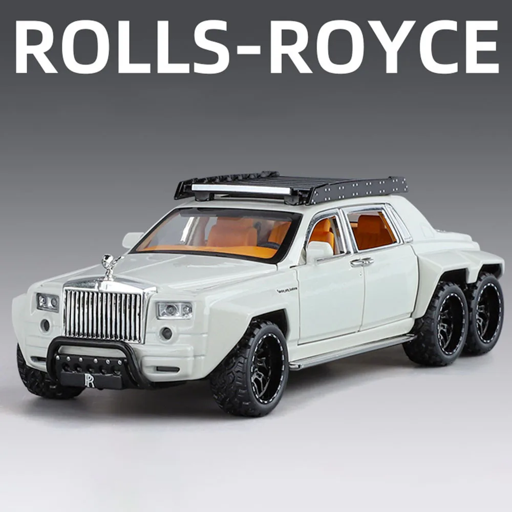 1:32 Rolls-Royce Phantom 6x6 Модель автомобиля Игрушка Литой под давлением Металл Starlight Топ