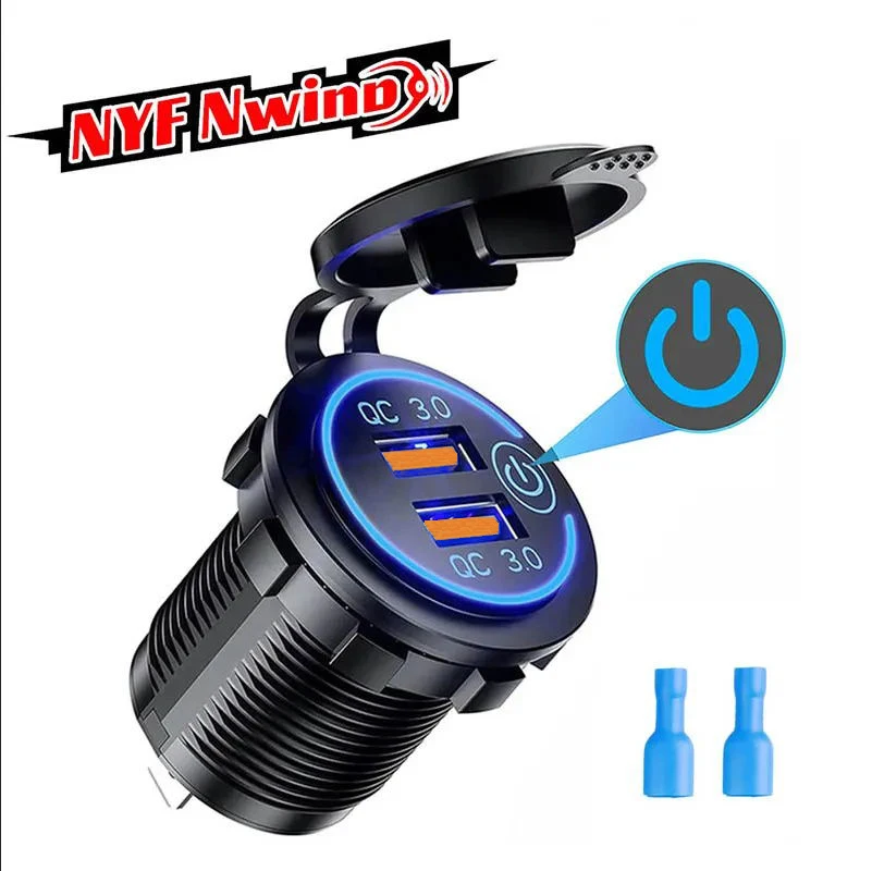 Автомобильное зарядное устройство с двумя USB-портами 12 В/24 В