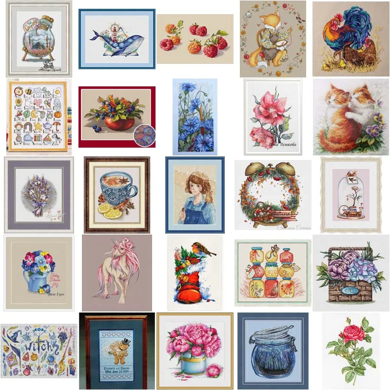 

Chicken Family Cross Stich Embroidery set Electronic drawing Cross Stich Needlework PDF by Email