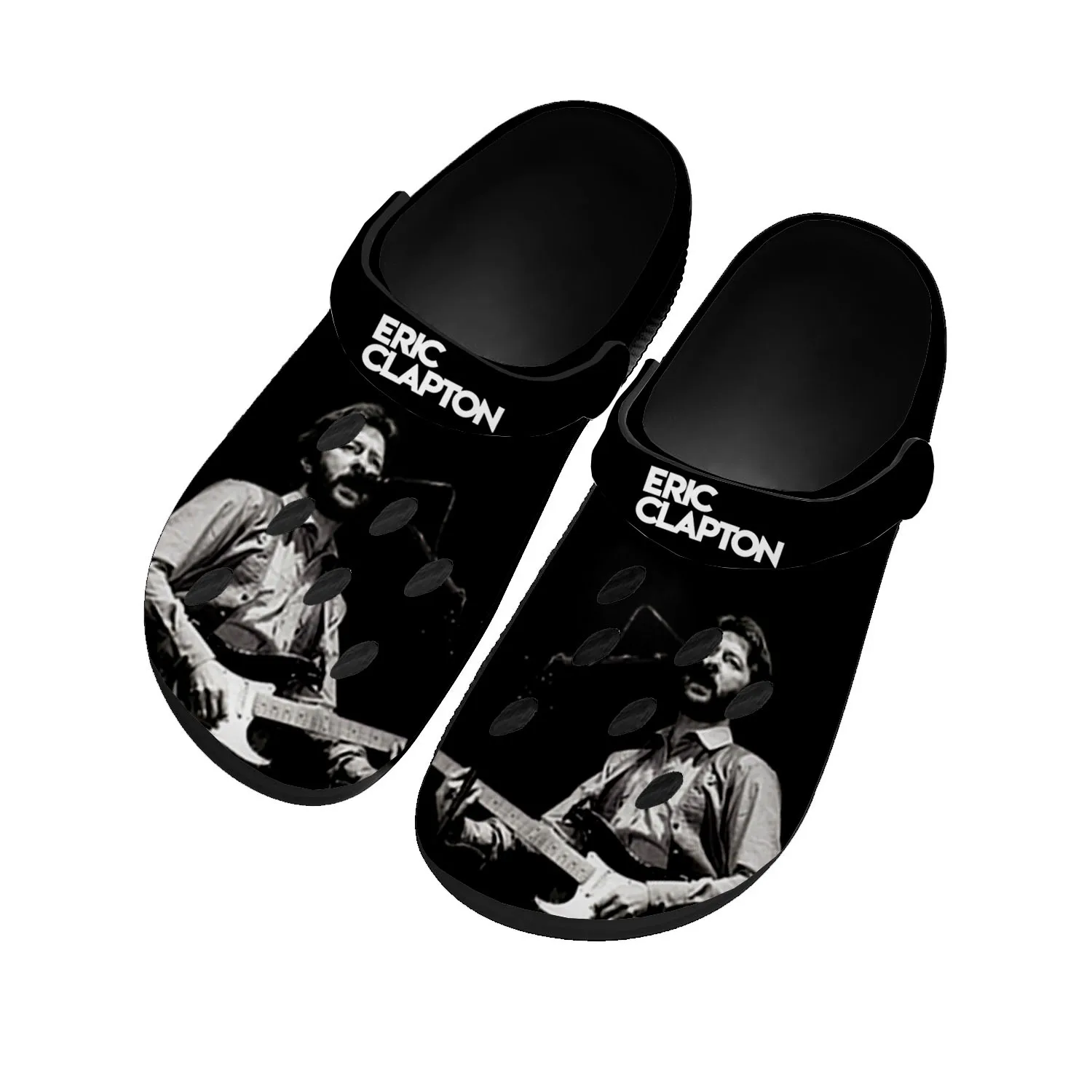 

Eric Clapton Rock Musician Guitar Home Clogs Custom Water Shoes Mens Womens Teenager Shoes Clog Breathable Beach Hole Slippers