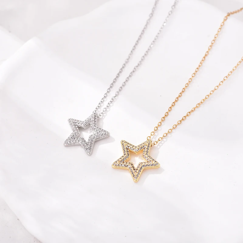 Модный разноцветный женский чокер из нержавеющей стали с звездами и звёздами