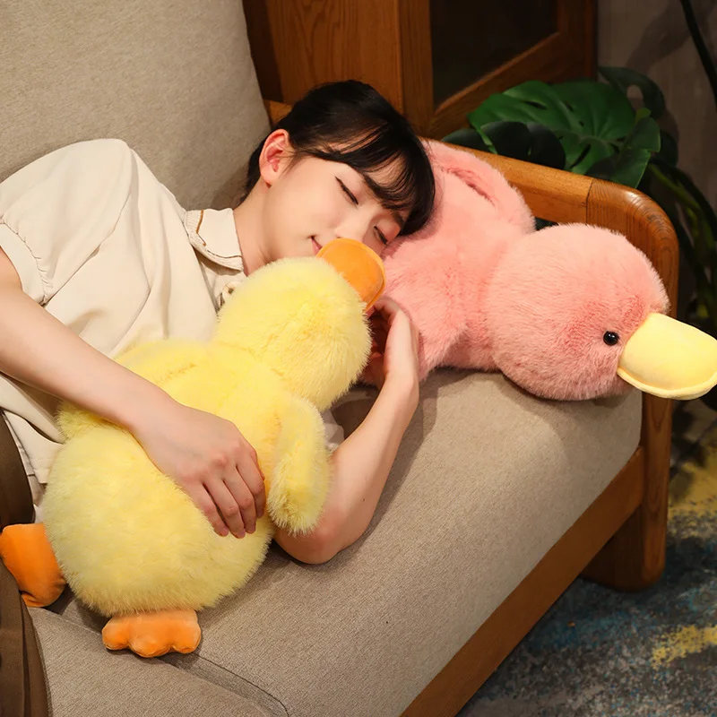 30-65 см милая пушистая утка для волос плюшевые игрушки мягкие реалистичный гусь