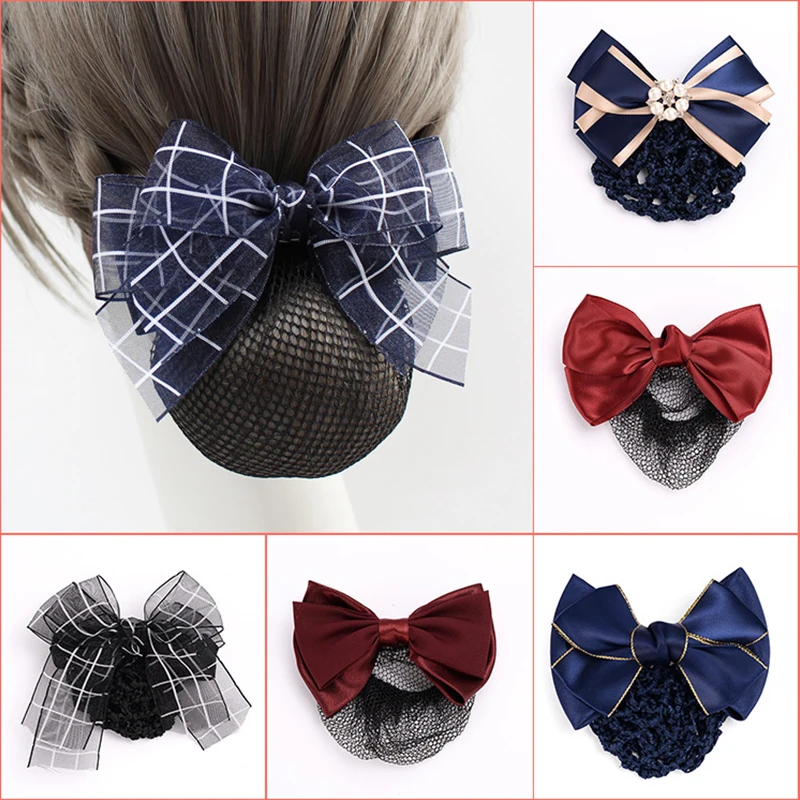 

11 Styles Ladies Headwear Bow Hairpin Nets
