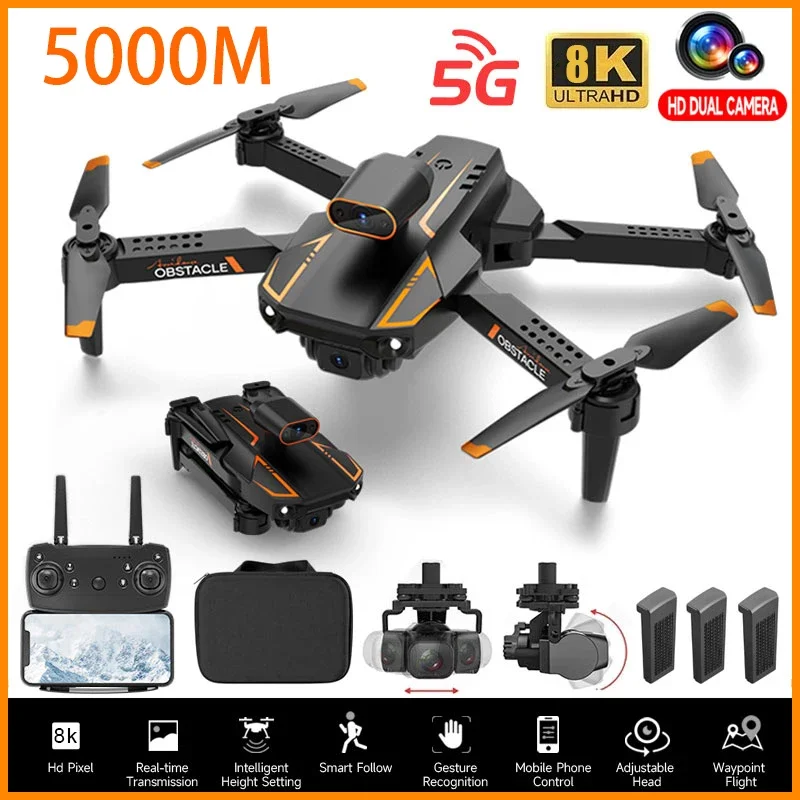 

8K GPS S91 Drone RC Quadcopter FPV WIFI Range Remote Control Helicopter 5000M Profession Obstacle Avoidance Dual Camera Dron