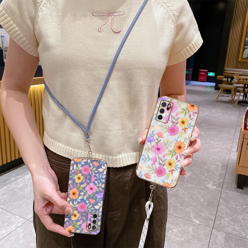 Весеннее цветочное покрытие A54S для Oppo A54 A72 A76 A33 A53 A3Pro A2M A15S A83 A78 A60 A58 A79 A94 A57 A55 чехол