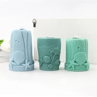 starfish shell conch candle mold silicone hemp rope cup marine pillar aromatherapy plaster mold candle making resin molds