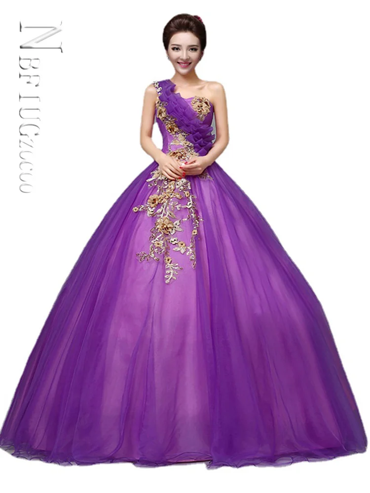 

2022 Blue Purple Custom Made Ball Gown Quinceanera Dresses Applique Sweet 16 Dress Party Wear