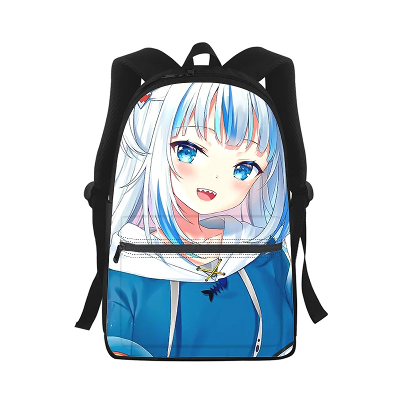 Gawr Gura hololive girl Men Women Backpack 3D Print Fashion Student School Bag Laptop Backpack Kids Travel Shoulder Bag