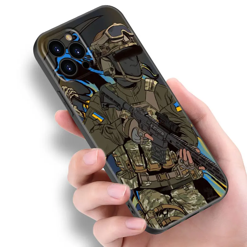 Современный армейский чехол для Apple iPhone 12 13 Mini 11 14 Pro XS Max 6S 6 7 8 Plus 5S X XR SE 2020 2022 мягкий