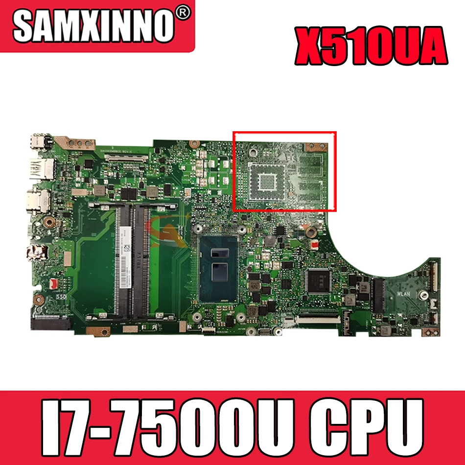 

Материнская плата Akemy X510UQ для ноутбука ASUS X510UA x510остаостановить модель X510UR X510UNR X510U S5100UR S5100U оригинальная материнская плата стандарта GM
