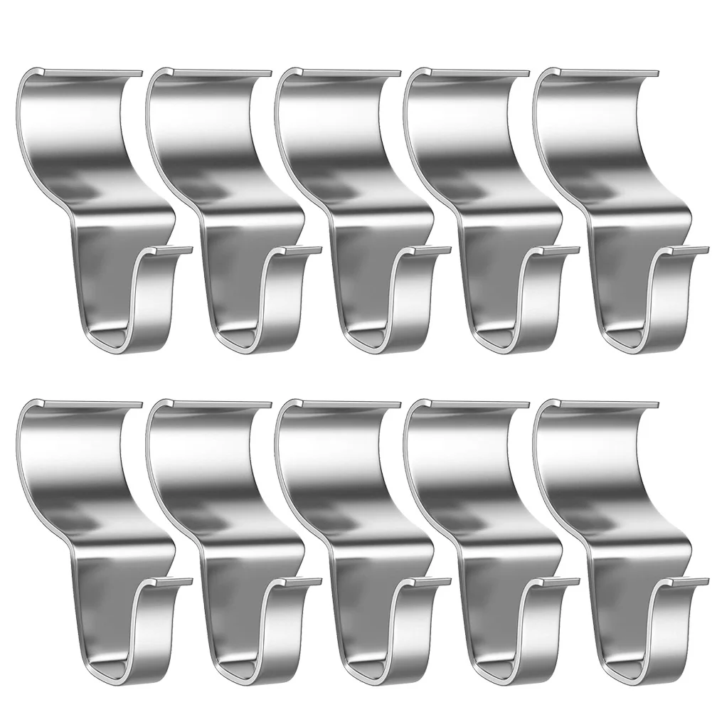 

10 PCS Vinyl Siding Hooks Heavy Duty Stainless Steel Low Profile No Hole Hanger Metal Hooks For Home Storage Hanging