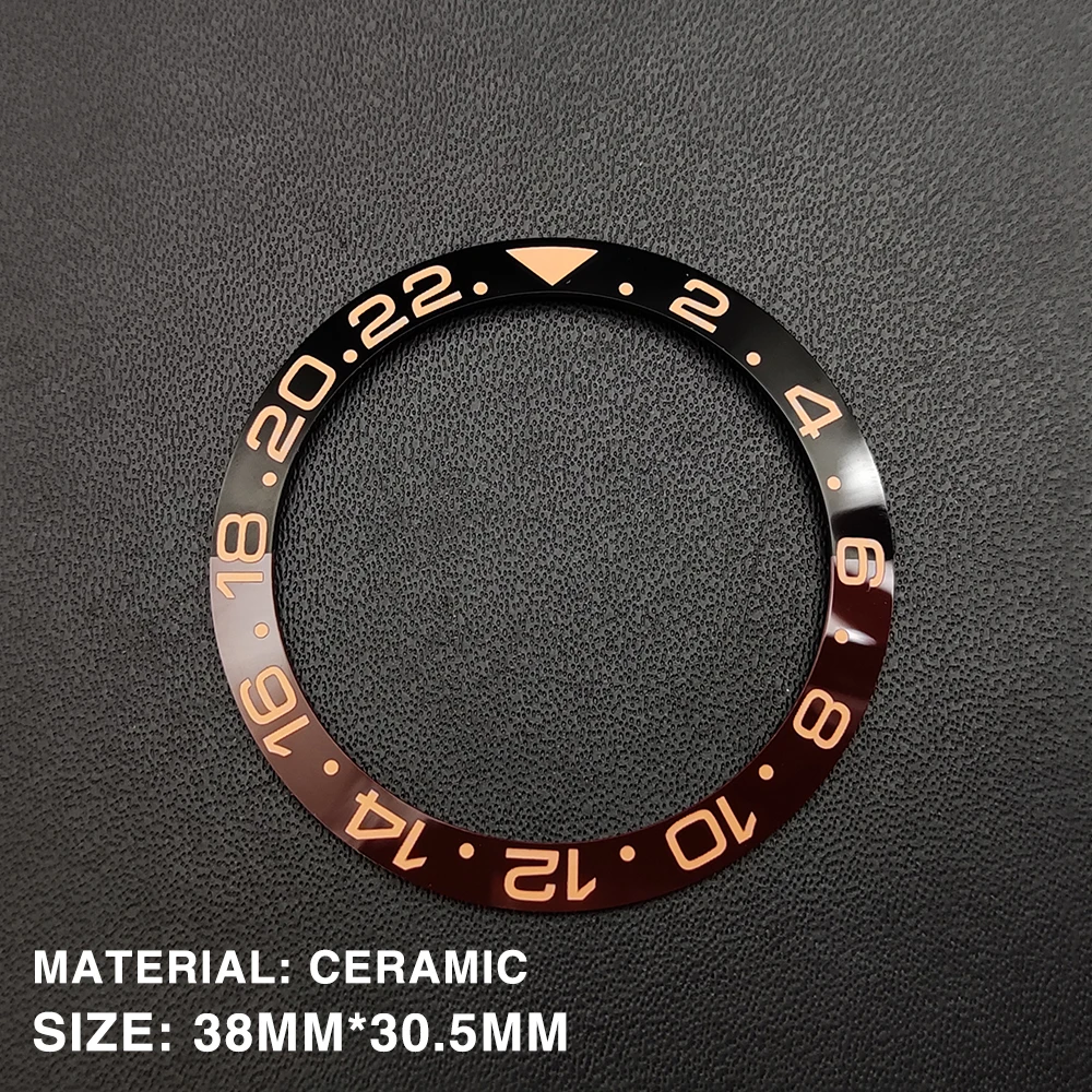 Модификация часов 38 мм Рамка высокое качество керамика популярный GMT двухцветная