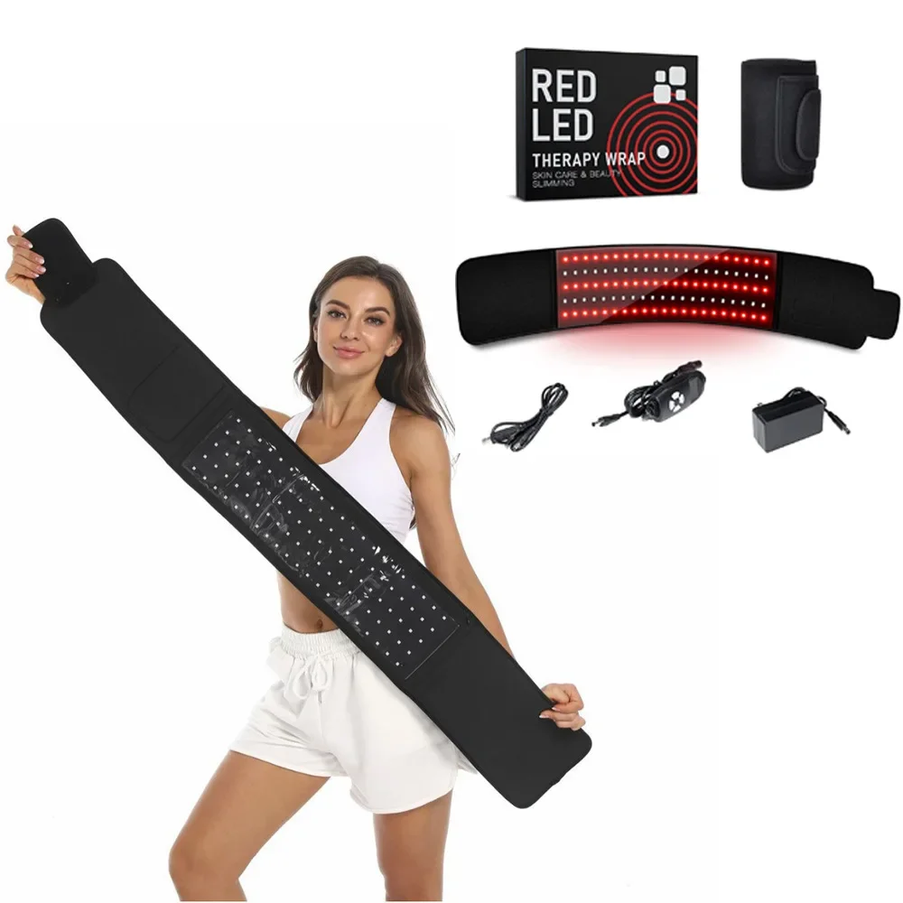 Фото ГОРЯЧАЯ ПРОДАЖА EMS Pulse Sweat Massage Belt 105, светодиодный инфракрасный нагрев, красный свет №2