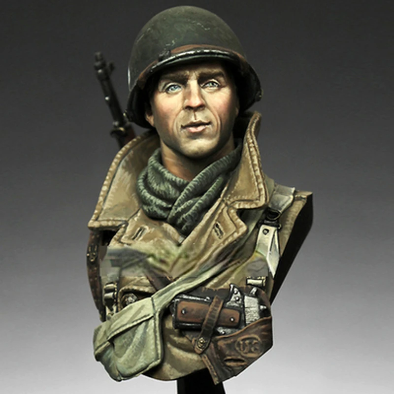 

NX Bust World War II U.S. Air Force Model Resin Model Kit Tumei Colorless Self-assembly Resin Doll Military Figure