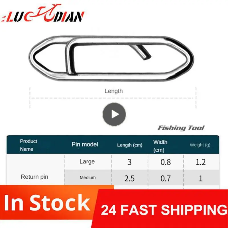

Stainless Steel Strong Pulling Force Fishing Hooks Return Pin Quick Homing Fishing Connector Fish Connector Smooth Sliding