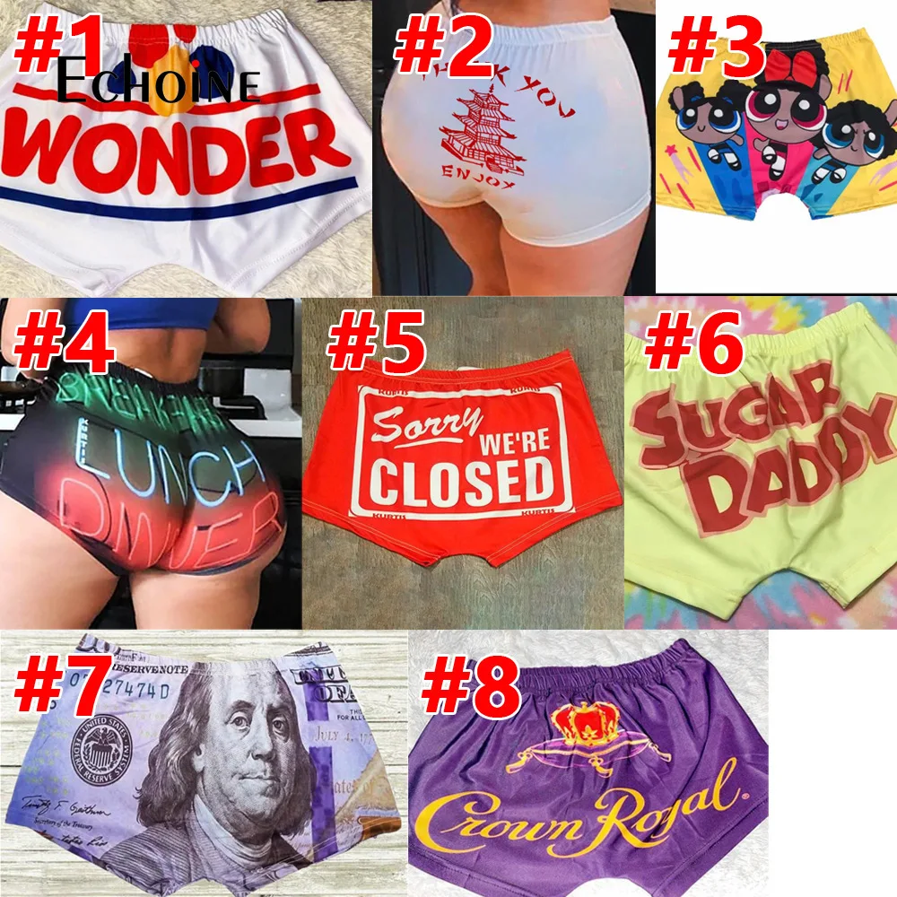 

Женские сексуальные летние шорты для ночного клуба с принтом ecoine 2022, женские узкие шорты для фитнеса и езды на велосипеде