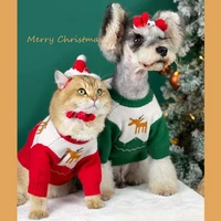 jodpet pet clothes winter sweater christmas festive coat for small medium dog cat teddy schnauzer corgi cat pet sweater