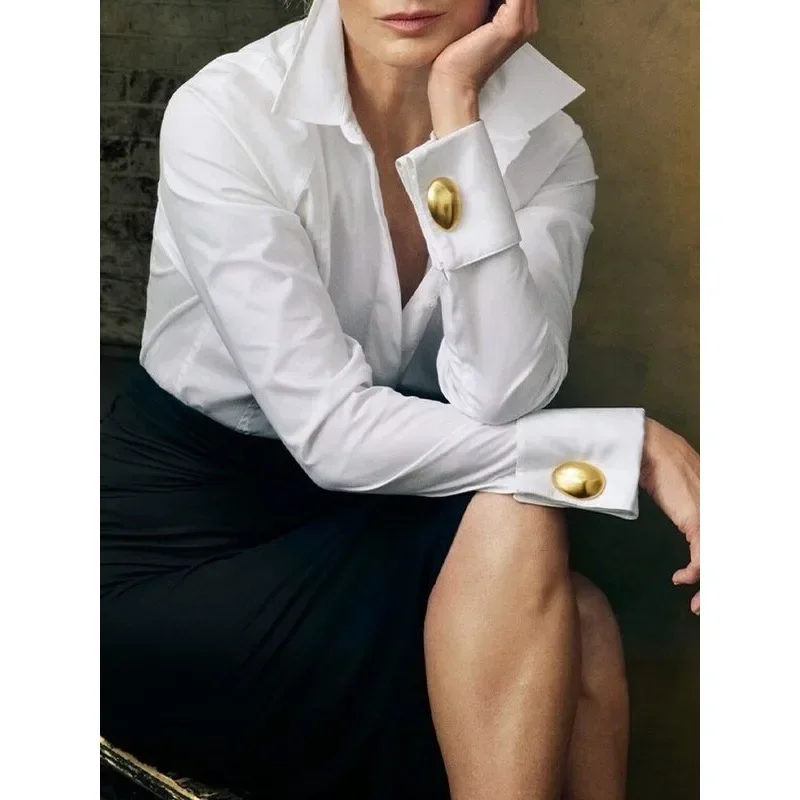 Белые блузки Gymystars для женщин винтажная женская рубашка с длинными рукавами на