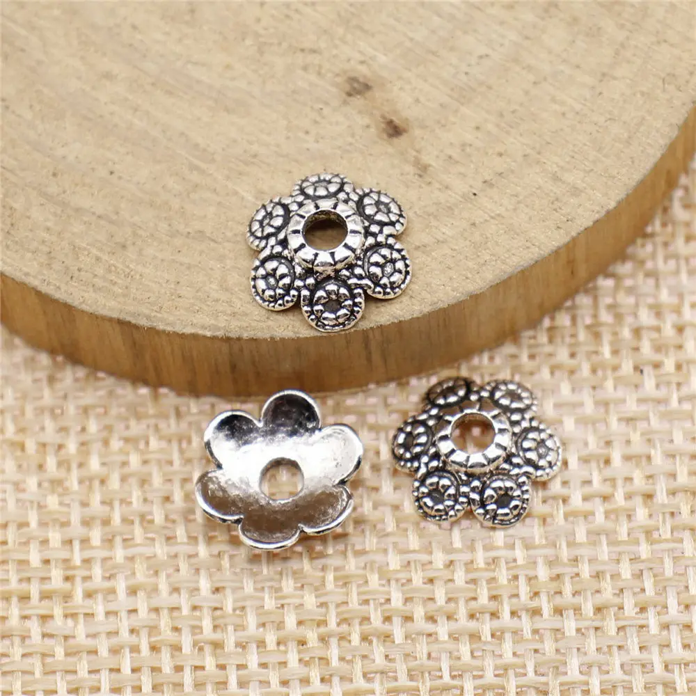 Мужские аксессуары резные бусины в виде цветов шапочки для изготовления