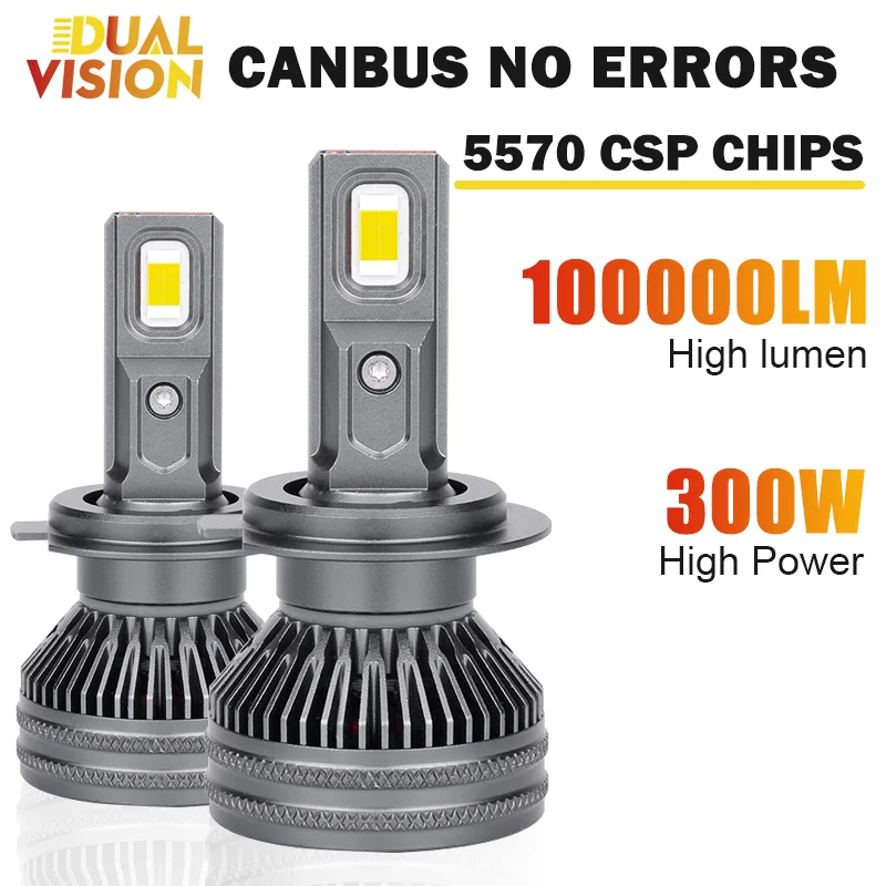 

LED H4 Car Headlights 100000LM 300W LED H7 Canbus No Error H11 H1 H8 H9 9005 HB3 9006 HB4 9012 HIR2 H16 5570 CSP 6000K Fog Light