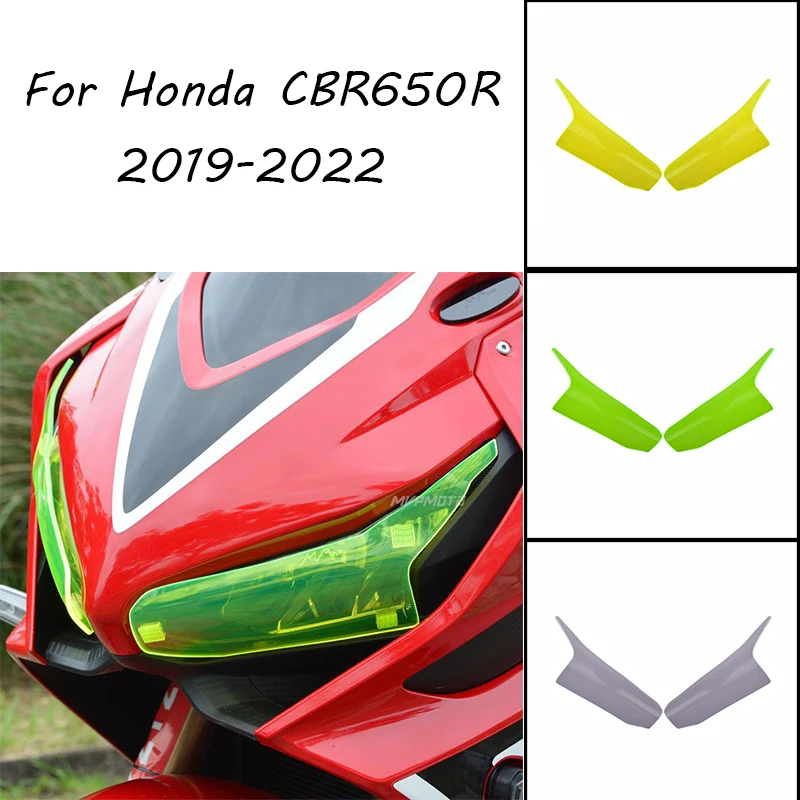 

MTKRACING For Honda CBR650R CBR 650 R 2019-2022 Motorcycle Headlight Protective Cover Screen Acrylic Lamp Sheet