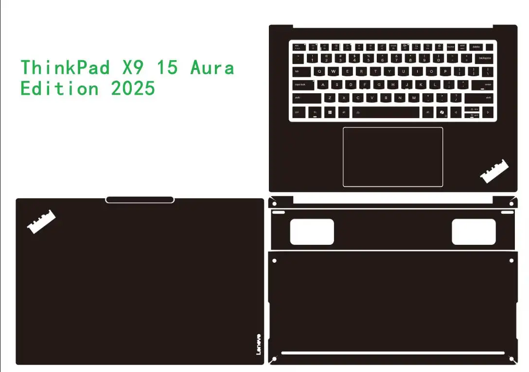 Фото Защитная виниловая наклейка-скин для ноутбуков Lenovo ThinkPad X9 15p Aura AI 2026 / ThinkPad X9 15 Aura Edition 2025, предварительно вырезанная №2