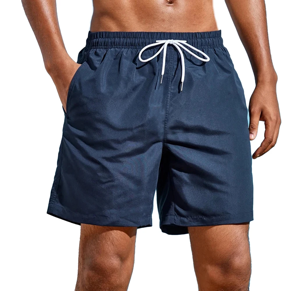 Men's Board Shorts Swimming Shorts Summer Shorts Elastic Waistband Plain Quick Dry Shorts Casual Everyday Micro Stretch