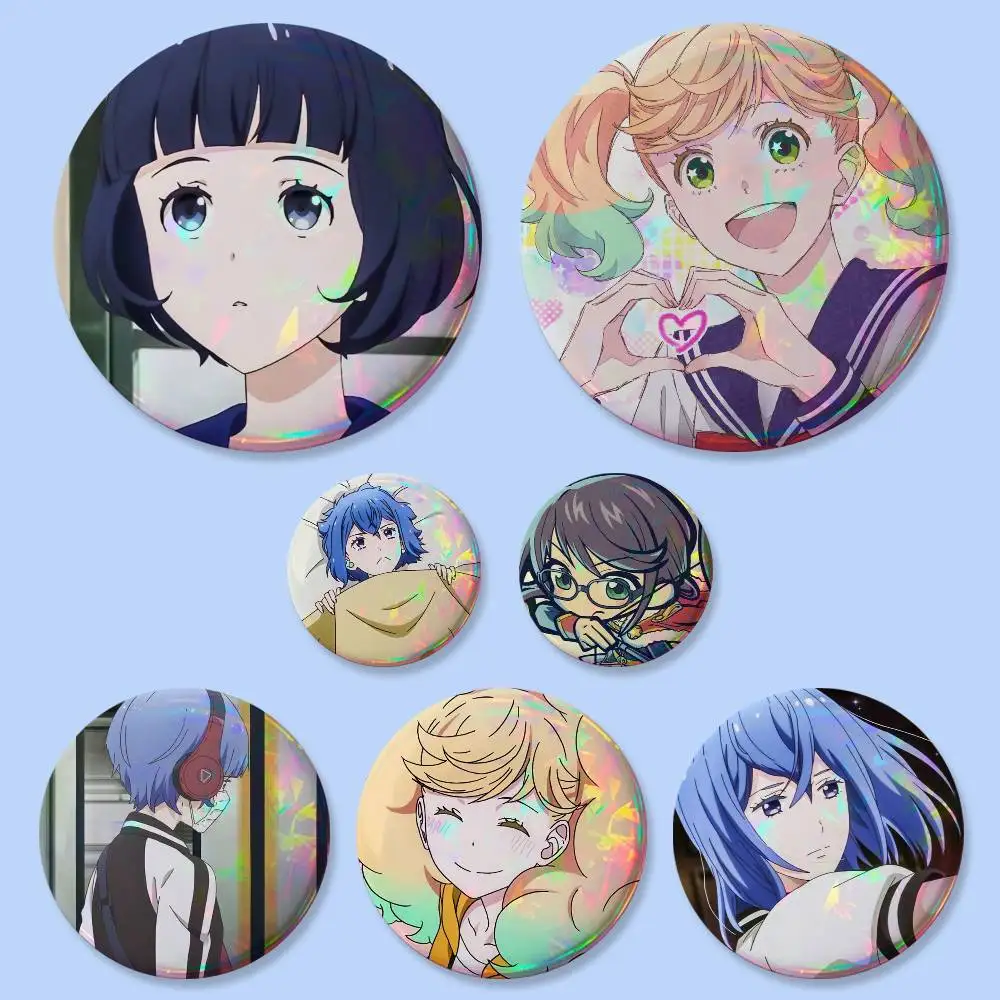 Фото Милые аниме-значки K-Kageki S-Shojo, круглые, 25, 32, 44, 58, 75 мм, для косплея, украшение для сумок, подарки для фанатов, друзей, броши, сувениры №1