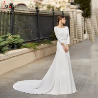 robe de mariee mermaid wedding dresses for women bride dresses o neck lace beads sexy v back bridal gowns custom mariage dresses