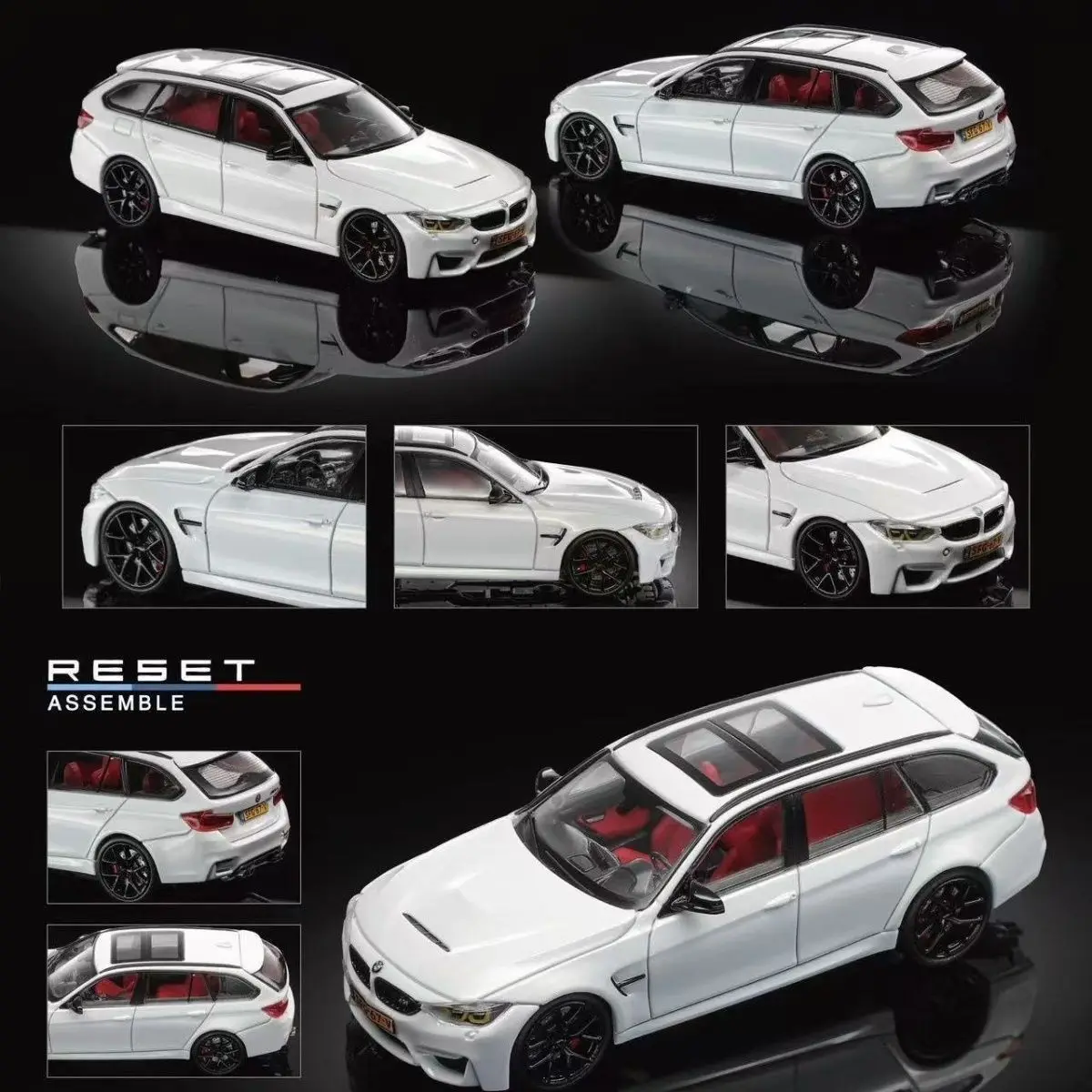 Коллекционная модель автомобиля Mortal 1:64 BMW M3 F81 Crock Pot Hunting, перламутрово-белая, из сплава (art.: 3920dbd5cabc1) - 3920dbd5cabc1