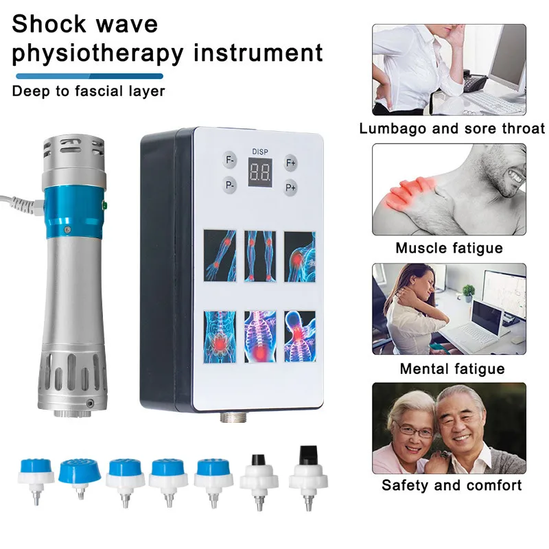 

Extracorporeal Shock Wave Physiotherapy Machine 7 ED Therapy Pain Relieving Relaxation Therapy Muscle Massage Machine