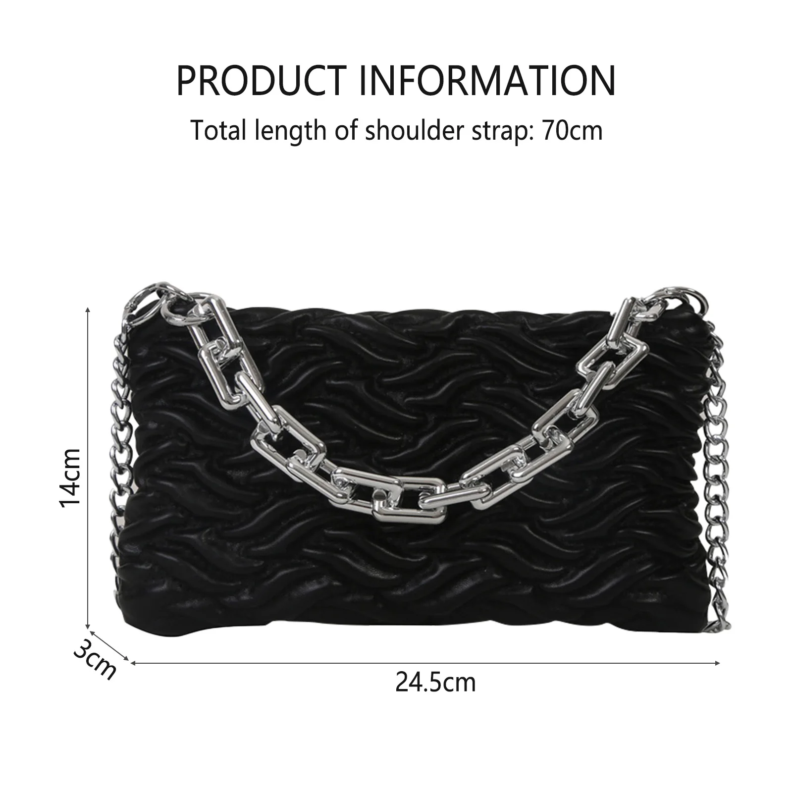 Female PU Leather Handbag Lightweight Zipper Messenger Bag For Commute
