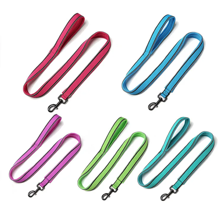 

HUIJI Pet Traction Rope At Night Reflective Pull Strap with Mesh Cloth Cushion Multi-color Optional Polyester Pet Traction Rope