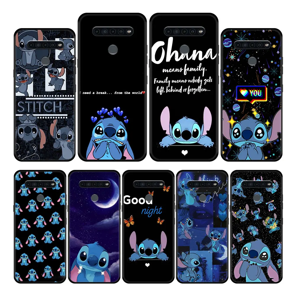 

For LG G7 G6 K61 K40 K41s K50s K40s K51s G8 K92 5G K42 K52 K50 Shockproof Para Celular Funda Disney Blue Lilo Stitch