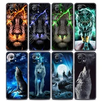 the wolf lion cat phone case for xiaomi mi 11 11t 11x pro lite ne 12 poco x3 f3 m3 m4 nfc pro soft thin cover funda