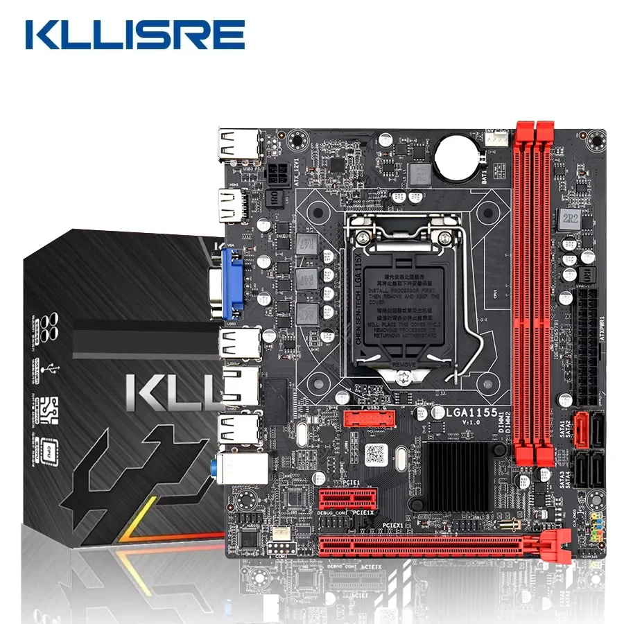 

2023New Kllisre B75 desktop motherboard LGA 1155 for i3 i5 i7 CPU support ddr3 memory USB 3.0 SATA 3.0 Up to 16GB