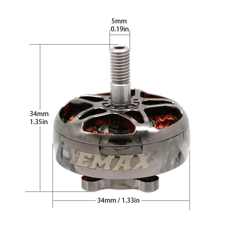 EMAX ECOII 2807 6S бесщеточный двигатель для радиоуправляемого FPV гоночного дрона