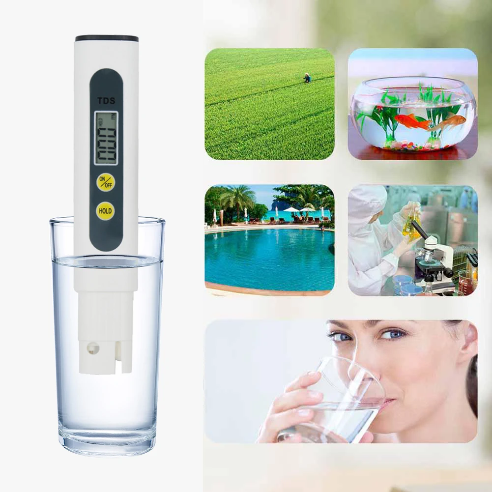 

Temperature Backlight Sunlight Tester Digital LCD Display TDS Meter Tester Conductivity Monitor Liquid Quality Tool
