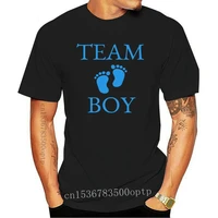 New Funny Men t shirt Women novelty tshirt Baby Shower Gender Reveal Team Boy Blue Shirt T-Shirt