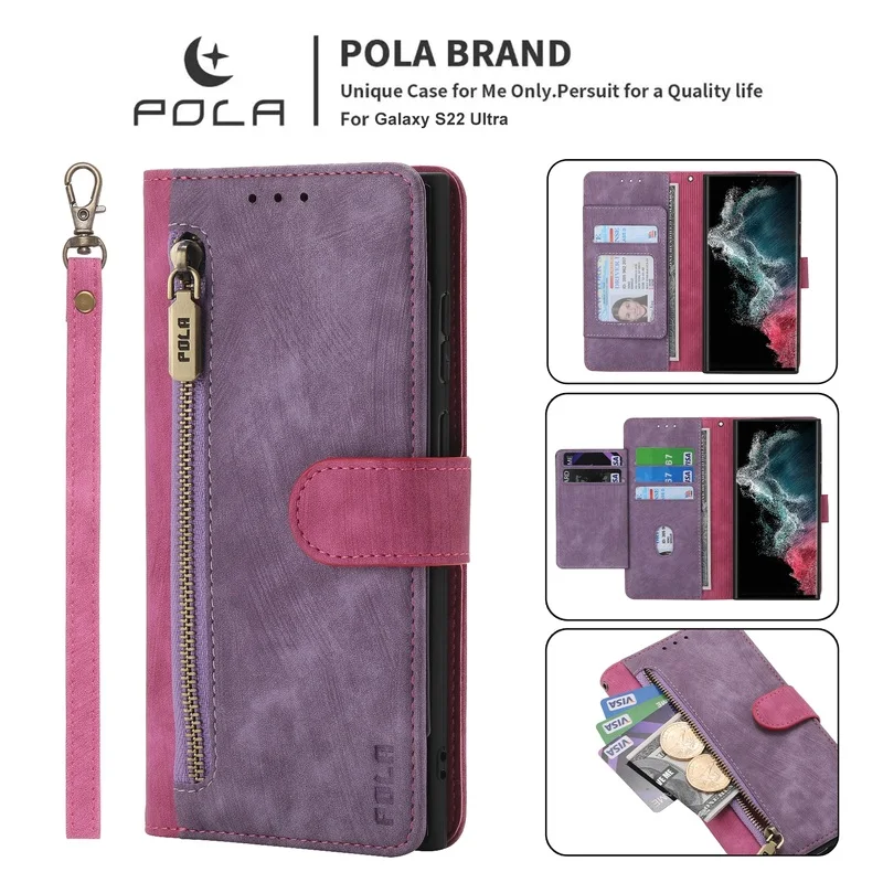 Multi-Function Leather Cards Slots Zipper Wallet Case For Samsung Galaxy Note 20 Ultra 10+ Note20 10 Plus 9 8 10 Lite Cover