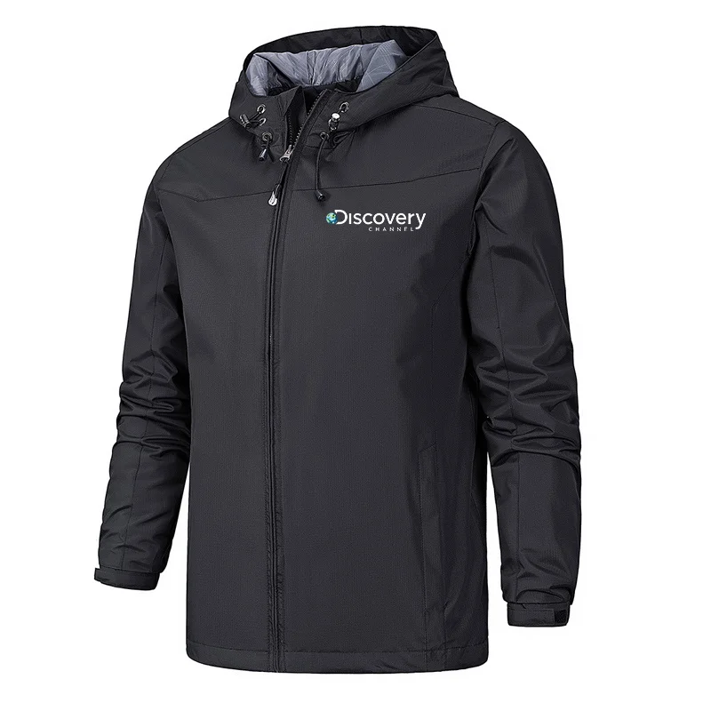 

014 2023 Discovery Men's Jacket Couple Spring and Autumn Outdoor Adventure Windproof Waterproof Zipper Hooded Jacket